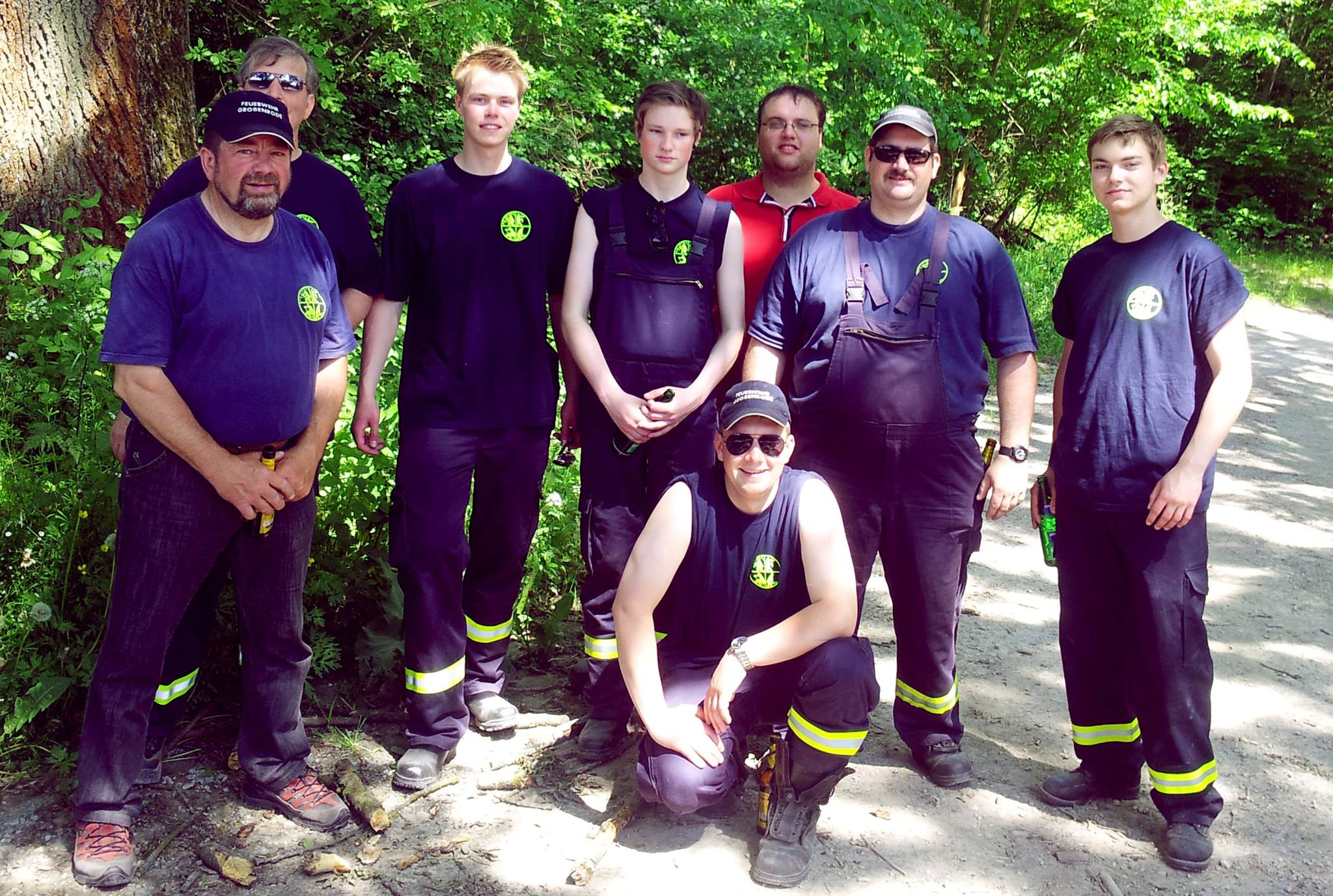 Teilnehmer des Feuerwehrmarsches in Oldenrode